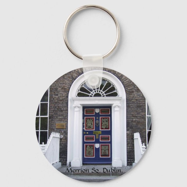 Antique Dublin Doorway - Merrion Square Key Ring (Front)