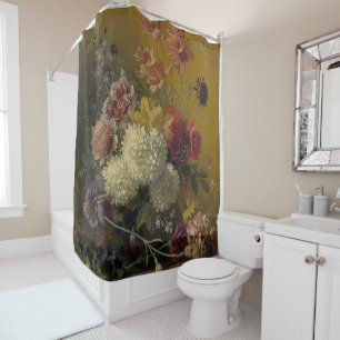 Antique Dutch Master Floral Georgius van Os 1820  Shower Curtain