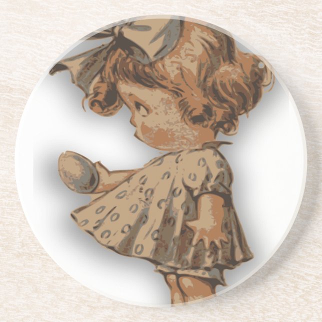 antique easter egg coaster (Front)