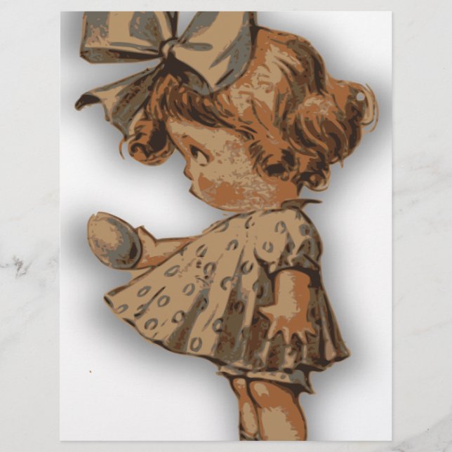 antique easter egg customised letterhead (Front)