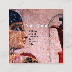 ANTIQUE EGYPT COSMETICS,FASHION & BEAUTY MONOGRAM SQUARE BUSINESS CARD