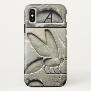 ANTIQUE EGYPTIAN HONEY BEE BEEKEEPER MONOGRAM iPhone XS CASE