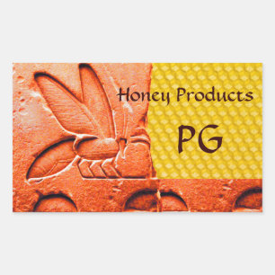 ANTIQUE EGYPTIAN HONEY BEE BEEKEEPER SUPPLIES RECTANGULAR STICKER