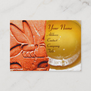 ANTIQUE EGYPTIAN HONEY BEE BEEKEEPER WAX SEAL BUSINESS CARD