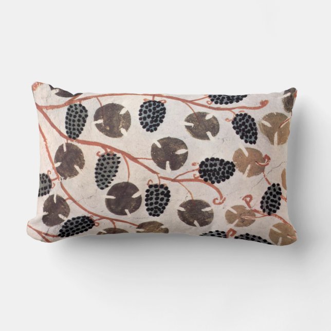 ANTIQUE EGYPTIAN VINEYARD GRAPES AND GRAPE VINES LUMBAR CUSHION (Front)