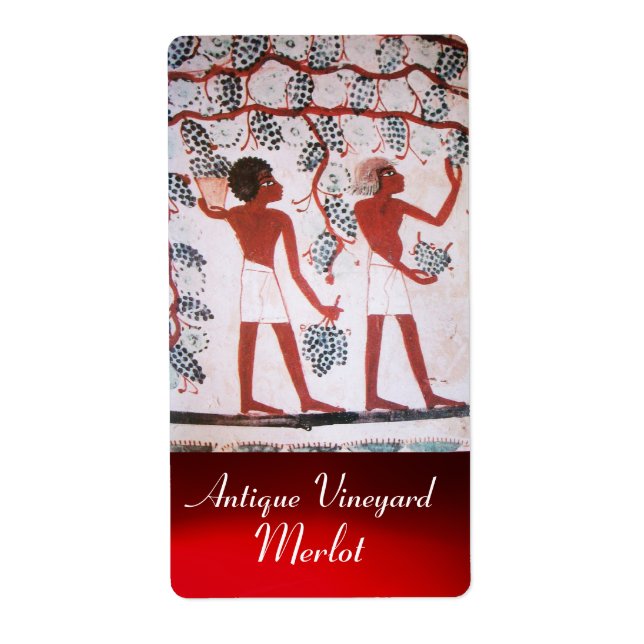 ANTIQUE EGYPTIAN VINEYARD WINE GRAPE HARVEST (Front)