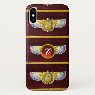 ANTIQUE EGYPTIAN WINGED SCARAB /CORNUCOPIA JEWEL iPhone X CASE
