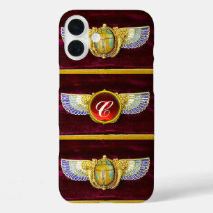 ANTIQUE EGYPTIAN WINGED SCARAB /CORNUCOPIA JEWEL iPhone 16 PLUS CASE