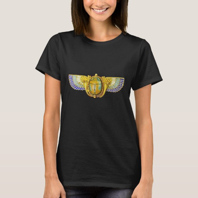 ANTIQUE EGYPTIAN WINGED SCARAB /CORNUCOPIA JEWEL T-Shirt (Front)