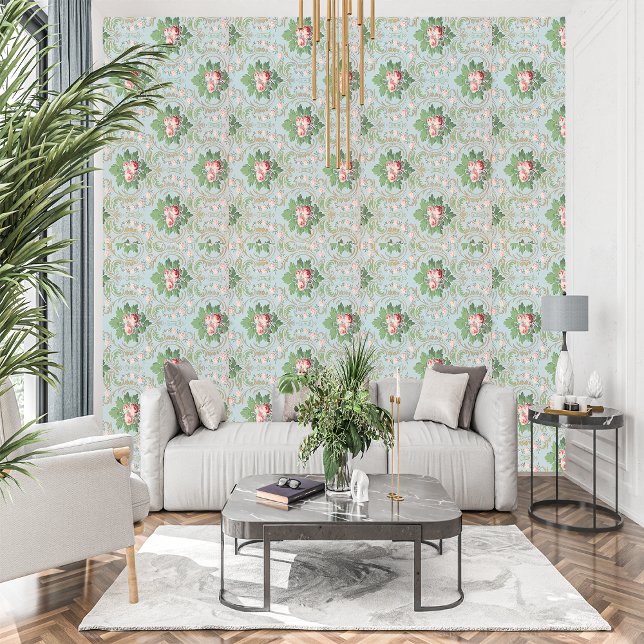 Antique Elegance: Light Green Vintage Wallpaper (Creator Uploaded)