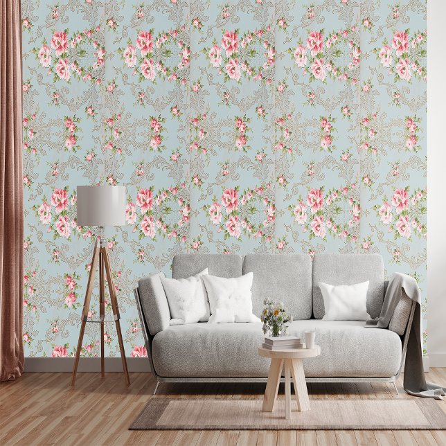 Antique Elegance: Light Red Green Vintage Wallpaper (Creator Uploaded)