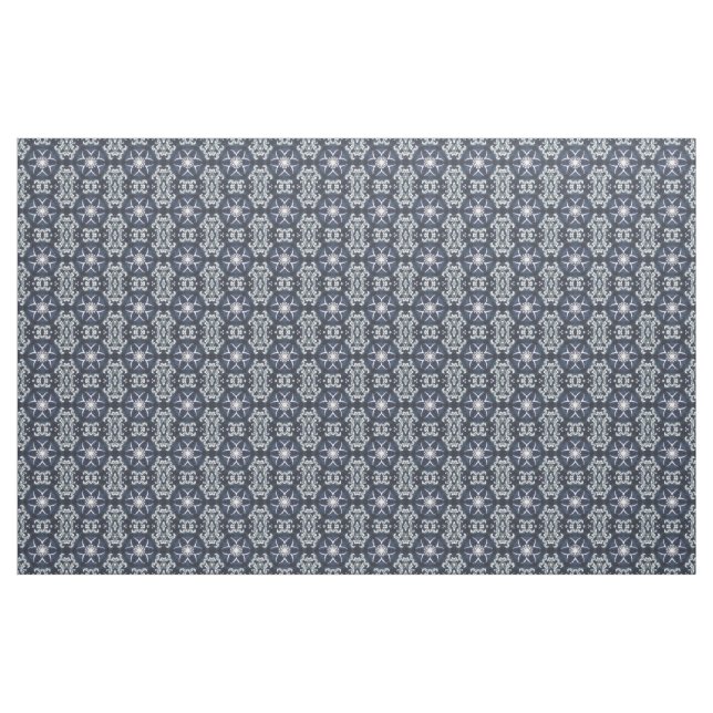 Antique Elegant Dutch Delfts Blue Floral Pattern Fabric (Fat Quarter)