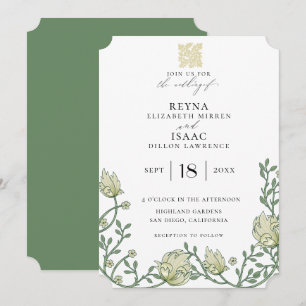 Antique English Ivy Wedding Invitation
