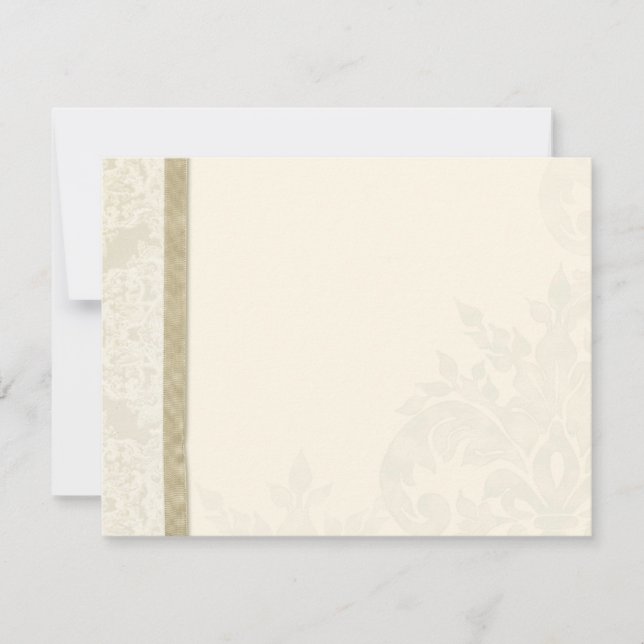 Antique English Rose - Tan Thank You Note Cards (Front)
