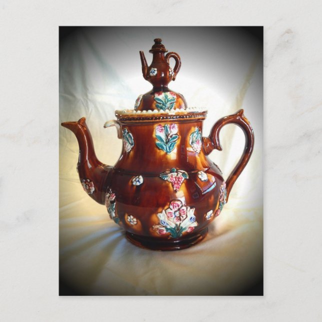 Antique English Teapot Postcard (Front)