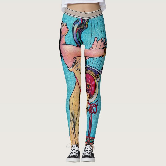 Antique Ephemera 4 Leggings (Front)