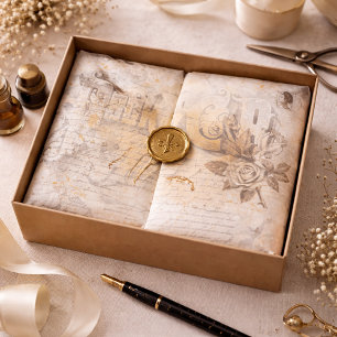 Antique Ephemera Tissue Paper