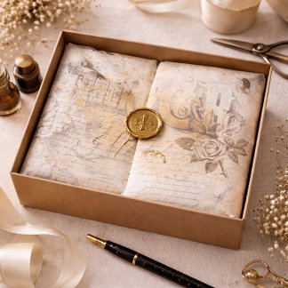 Antique Ephemera Tissue Paper