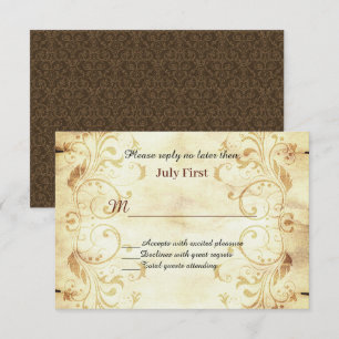 Antique Fairy tale Wedding Response Card