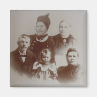 Antique Family Collage Photo B&W Image