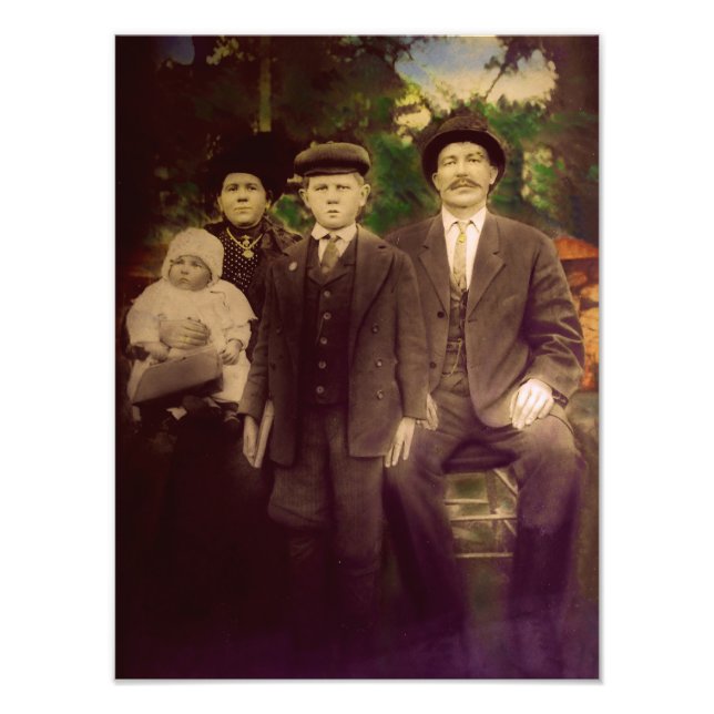 Antique Family Portrait Photo Print (Front)
