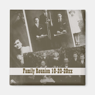 Antique Family Reunion Generic Photos Magnet
