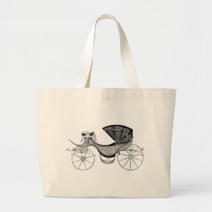 Antique Fancy Carriage Totebag Large Tote Bag