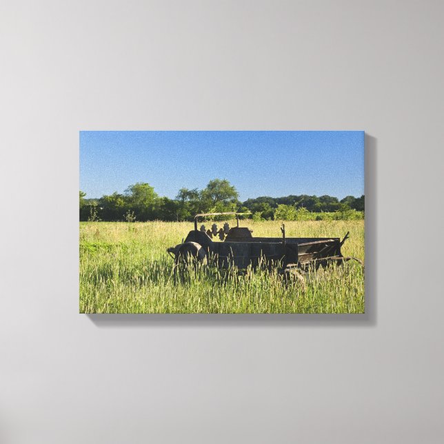 Antique Farm Wagon Canvas Print (Front)