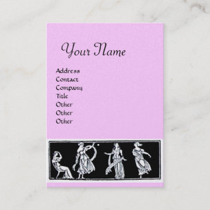 ANTIQUE FASHION  MONOGRAM ,gold metallic,pink Business Card