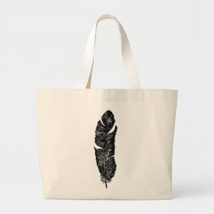 Antique Feather on Tote Bag