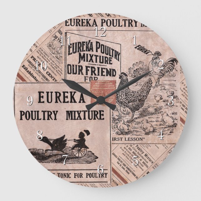 Antique Feed Canister Large Clock (Front)