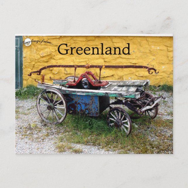 Antique Fire Engine at Museum Upernavik Greenland Postcard (Front)
