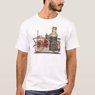 Antique Fire Truck Steam Pumper Mens T-Shirt