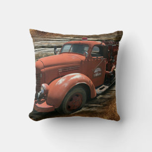 Antique Fire Truck Vintage Fire Truck Cushion