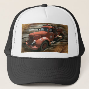 Antique Fire Truck Vintage Fire Truck Trucker Hat