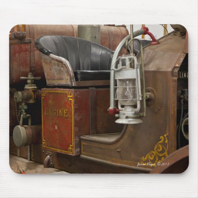 Antique Firetruck Mouse Mat (Front)