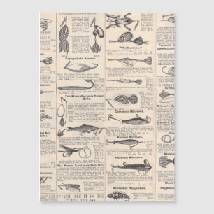 Antique Fishing Lures Catalogue Page Vintage Print