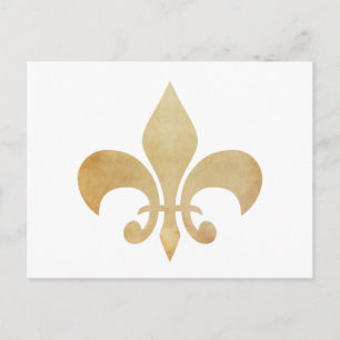 Antique Fleur de Lis Postcard