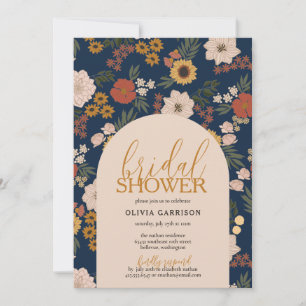 Antique Floral Bridal Shower Invitation