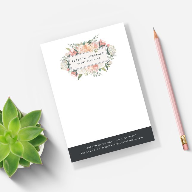 Antique Floral | Charcoal Stripe Post-it Notes (Creator Uploaded)