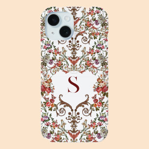 Antique floral filigree iPhone 15 case