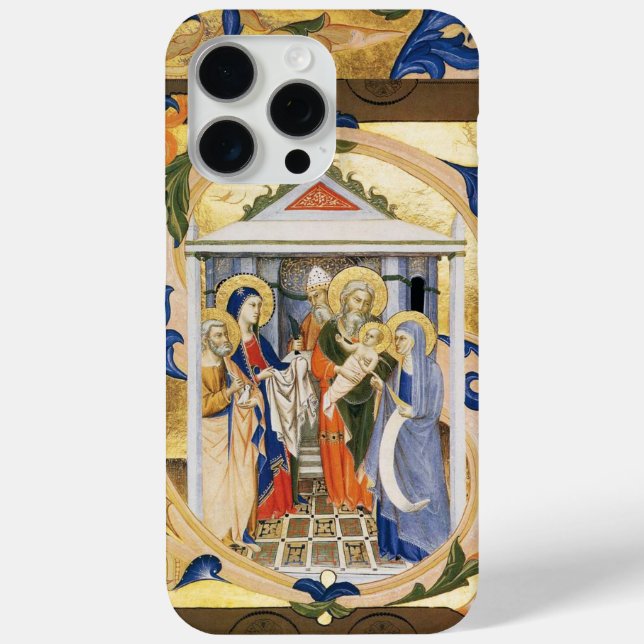 ANTIQUE FLORAL NATIVITY CHRISTMAS PARCHMENT Case-Mate iPhone CASE (Back)