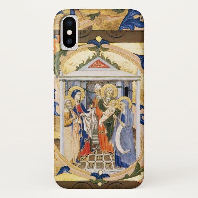 ANTIQUE FLORAL NATIVITY CHRISTMAS PARCHMENT Case-Mate iPhone CASE (Back)