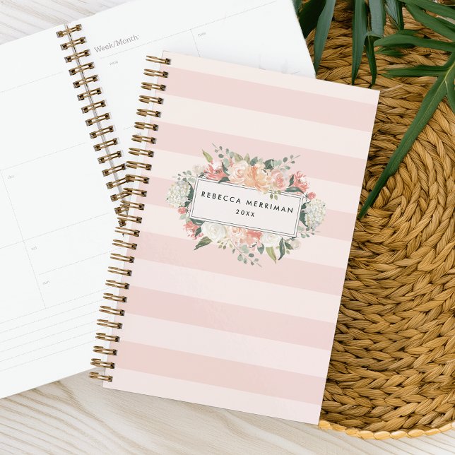 Antique Floral Personalised Planner | Blush (Creator Uploaded)