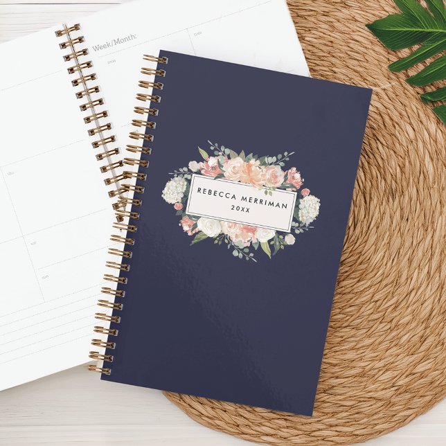 Antique Floral Personalised Planner | Midnight (Creator Uploaded)