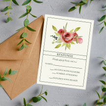 Antique Floral Pink Evergreen Botanical