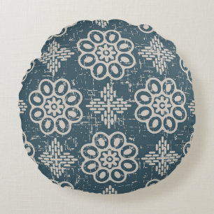 Antique Floral: Round Curve Seamless. Cushion
