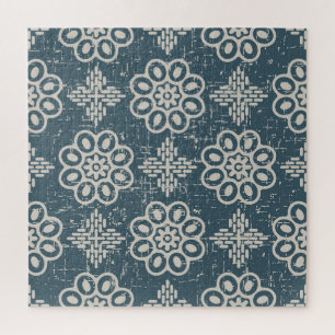 Antique Floral: Round Curve Seamless. Jigsaw Puzzle