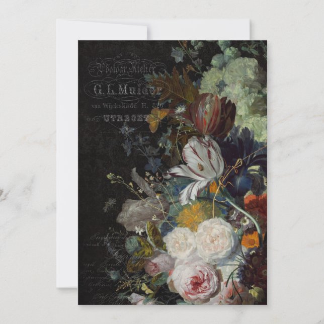 Antique Floral Still Life  Card (Front)