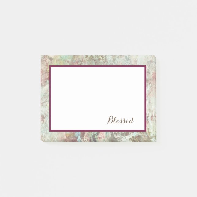 Antique Floral Victoria Old World /Text  Design Post-it Notes (Front)